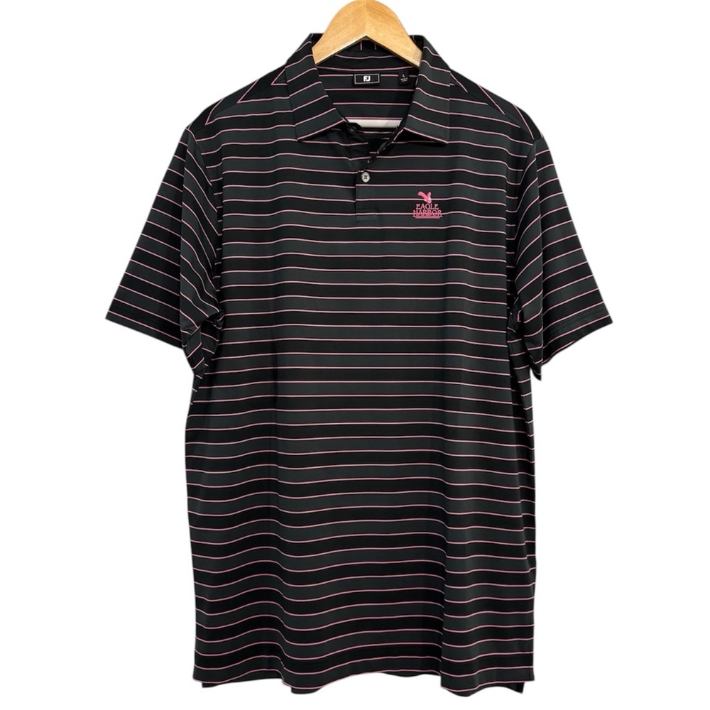 FootJoy Striped Lisle “Eagle Harbor” Polo Size L